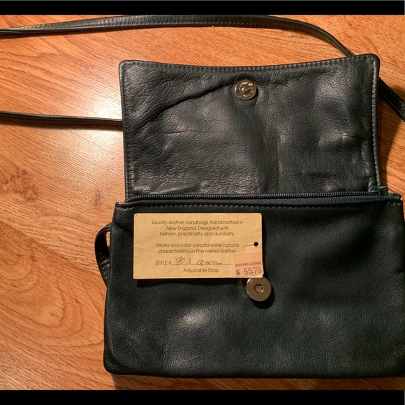 Vintage Genuine leather green leather purse - Picture 5 of 5